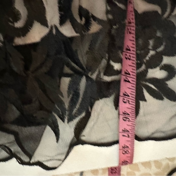 Mia Belle Romantic Mesh Floral Overlay W/Nude Underlay Velvet Bow Dress NWT M - Picture 14 of 15